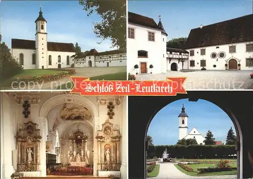 AK / Ansichtskarte Leutkirch Schloss Zeil Pfarrkirche Maria Himmelskoenigin ehemaliges Pfarrhaus Kat. Leutkirch im Allgaeu