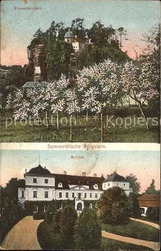AK / Ansichtskarte Buergstein Tschechien Einsiedlerstein mit Schloss Kat. Sloup v Cechach