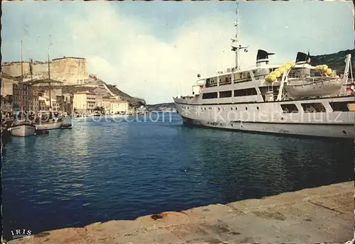 AK / Ansichtskarte Bonifacio Corse du Sud Arrivee du courier de Sardaigne Faehre Hafen Kat. Bonifacio