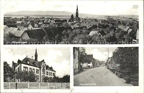 AK / Ansichtskarte Koendringen Panorama Schulhaus Hauptstrasse Kat. Teningen