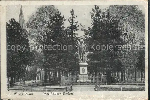 AK / Ansichtskarte Wilhelmshaven Prinz Adalbert Denkmal Statue Kat. Wilhelmshaven
