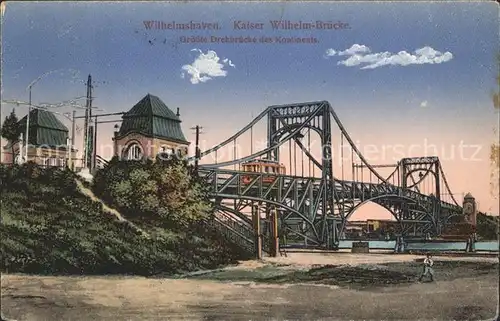 AK / Ansichtskarte Wilhelmshaven Kaiser Wilhelm Bruecke Drehbruecke Kat. Wilhelmshaven