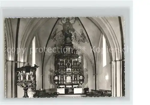 AK / Ansichtskarte Varel Jadebusen Inneres der Schlosskirche Altar Kat. Varel