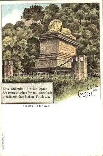AK / Ansichtskarte Cassel Kassel Denkmal in der Aue Kat. Kassel