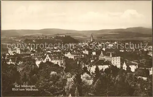 AK / Ansichtskarte Bad Wildungen Panorama Blick vom Waldhaus Trinks Postkarte Kat. Bad Wildungen