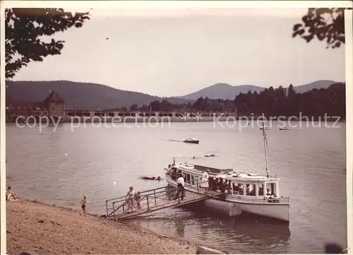 AK / Ansichtskarte Edersee Schiffsanleger Verkehrsboot Edertalsperre Kat. Edertal