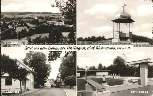 AK / Ansichtskarte uehlingen Birkendorf Hermannschau Schwimmbad Dorfstrasse  Kat. uehlingen Birkendorf