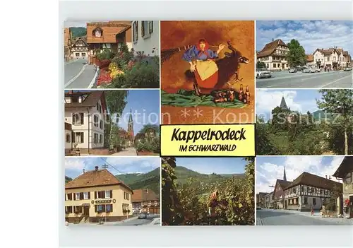 AK / Ansichtskarte Kappelrodeck Teilansichten Weinort Ferienort Hexe Kat. Kappelrodeck