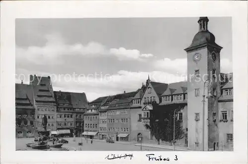 AK / Ansichtskarte Freiberg Sachsen Marktplatz Rathaus Kat. Freiberg