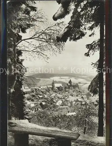 AK / Ansichtskarte Schwarzenberg Erzgebirge Panorama Blick vom Rockelmann Kat. Schwarzenberg