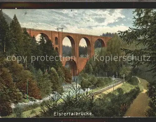 AK / Ansichtskarte Jocketa Elstertalbruecke Eisenbahn Kat. Poehl Vogtland