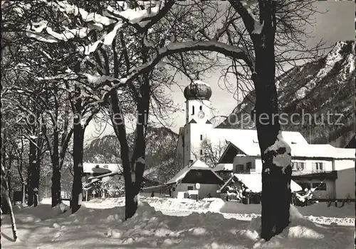 AK / Ansichtskarte Bischofswiesen Kirche Winteridyll Kat. Bischofswiesen