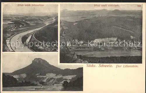 AK / Ansichtskarte Gohrisch Panorama Elbtal Blick nach Schandau Lilienstein Elbsandsteingebirge Kat. Gohrisch