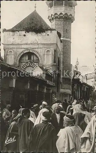 AK / Ansichtskarte Tunis Rue Sidi Ben Ziad entree de la Mosquee de Dar  El  Bey Kat. Tunis