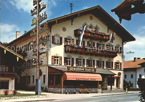 AK / Ansichtskarte Grassau Chiemgau Gasthaus Post Maibaum Kat. Grassau