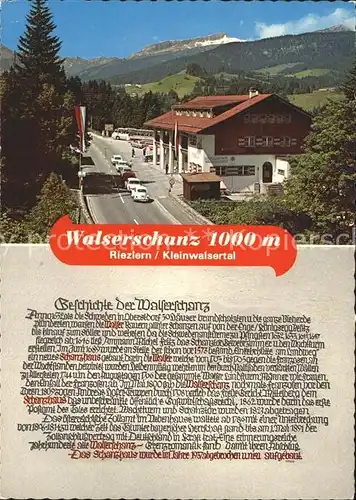 AK / Ansichtskarte Riezlern Kleinwalsertal Vorarlberg Walserschanz Gaststaette Geschichte Kat. Mittelberg