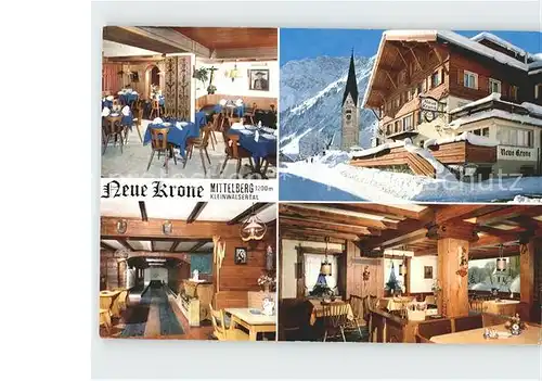 AK / Ansichtskarte Mittelberg Vorarlberg Cafe Restaurant Neue Krone  Kat. Mittelberg