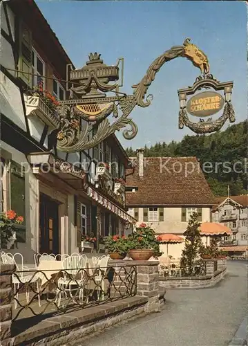 AK / Ansichtskarte Herrenalb Bad Moenchs Posthotel Historische Klosterschaenke  Kat. Bad Herrenalb