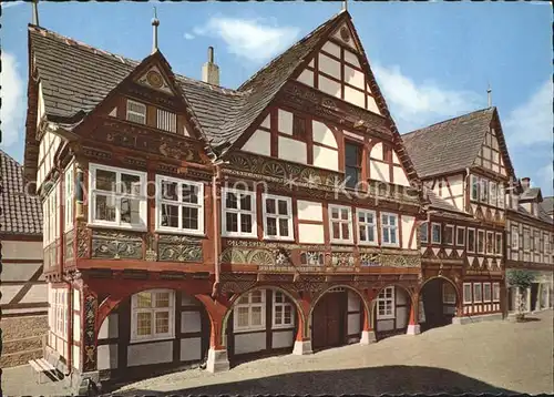 AK / Ansichtskarte Schwalenberg Baeuerliche Renaissance Fachwerkgiebel Rathaus Malerstaedtchen Kat. Schieder Schwalenberg