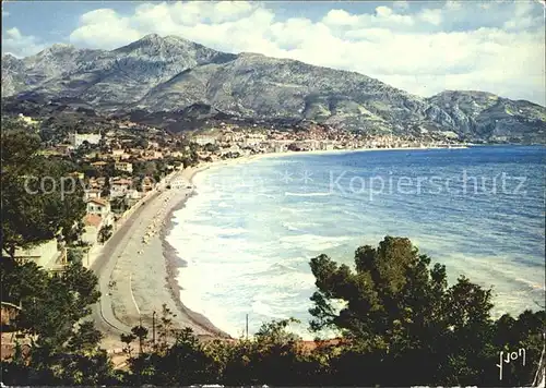 AK / Ansichtskarte Menton Alpes Maritimes Vue generale Plage Montagnes Cote d Azur Kat. Menton