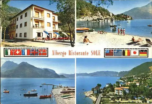 AK / Ansichtskarte Lago di Como Albergo Ristorante Sole S Maria Rezzonico Strand  Kat. Italien