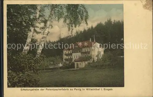 AK / Ansichtskarte Wilischthal Erholungsheim der Patentpapierfabrik Kat. Zschopau