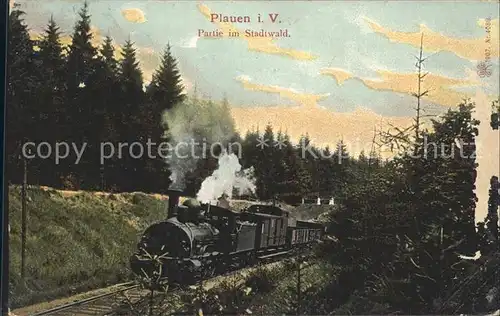 AK / Ansichtskarte Plauen Vogtland Stadtwald Eisenbahn Kat. Plauen