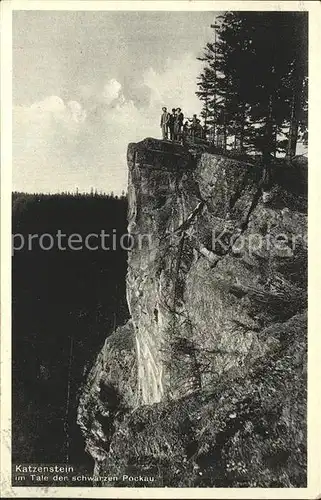 AK / Ansichtskarte Pobershau Katzenstein Felsen Erzgebirge Tal der schwarzen Pockau Kat. Pobershau