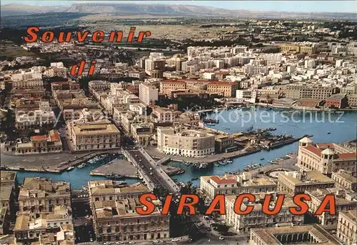 AK / Ansichtskarte Siracusa Panorama e Ponte Umberto veduta aerea Kat. Siracusa