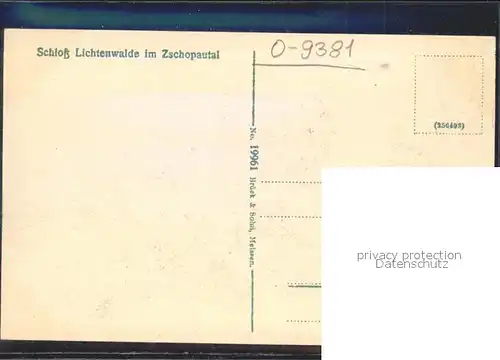 AK / Ansichtskarte Lichtenwalde Sachsen Schloss Zschopautal / Niederwiesa /Mittelsachsen LKR