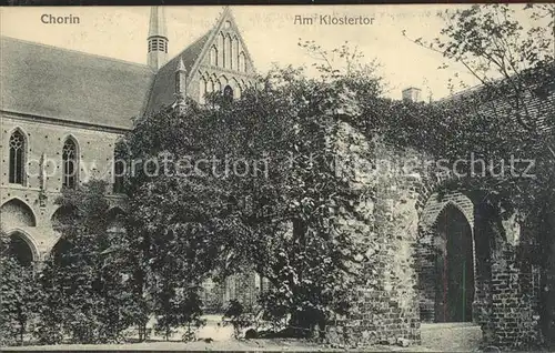 AK / Ansichtskarte Chorin Klostertor Gasthaus Alte Klosterschenke Kat. Chorin