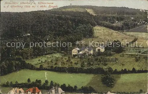 AK / Ansichtskarte Aue Erzgebirge Heimstaette Gleesberg und Koehlerturm Kat. Aue