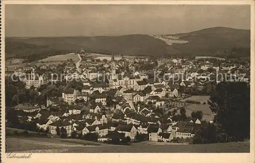 AK / Ansichtskarte Eibenstock Blick ueber die Stadt Kupfertiefdruck Kat. Eibenstock