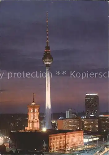 AK / Ansichtskarte Berlin Fernsehturm Nachtaufnahme Kat. Berlin