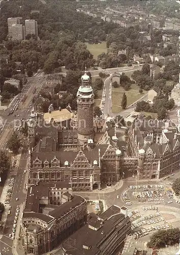 AK / Ansichtskarte Leipzig Neues Rathaus Messestadt Luftbildserie Interflug Kat. Leipzig