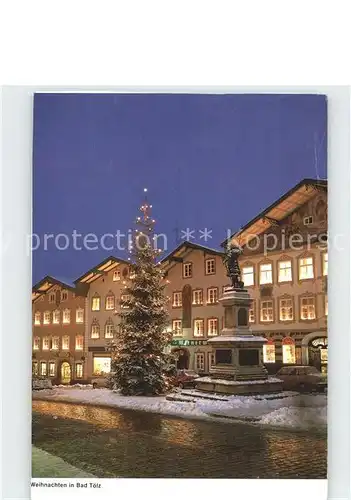 AK / Ansichtskarte Bad Toelz Weihnachtsstimmung Denkmal Kat. Bad Toelz