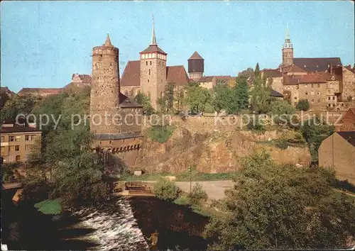 AK / Ansichtskarte Bautzen Alte Wasserkunst Stadtmauer Kirche Kat. Bautzen