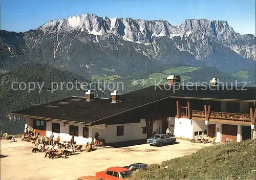 AK / Ansichtskarte Berchtesgaden Berggaststaette Oberahornkaser mit Untersberg Kat. Berchtesgaden