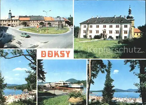 AK / Ansichtskarte Doksy Hirschberg See  Machovo Jezero Platz Villa See Anleger Dampfer Kat. Doksy 