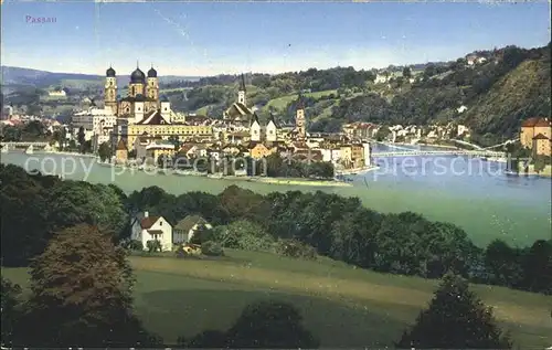AK / Ansichtskarte Passau Zusammenfluss von Inn und Donau Dom Kat. Passau
