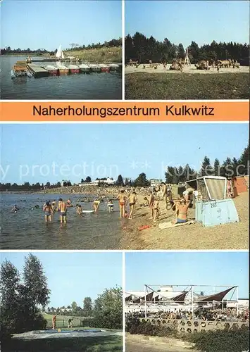 AK / Ansichtskarte Kulkwitz Naherholungszentrum Bootssteg Kinderspielplatz Strand Minigolf Gaststaette am See Kat. Markranstaedt