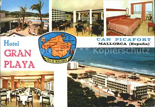 AK / Ansichtskarte Can Picafort Mallorca Hotel Gran Playa Restaurant Meerblick Kat. Spanien