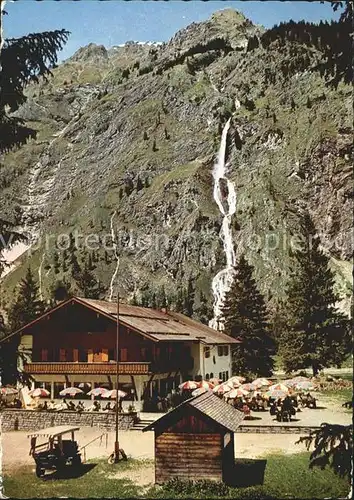 AK / Ansichtskarte Oberstdorf Berggasthof Oytalhaus mit Wasserfall Kat. Oberstdorf