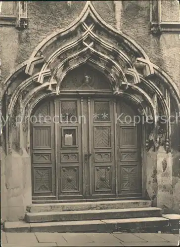 AK / Ansichtskarte Marienberg Erzgebirge Spaetgot Portal der Stadtkirche Kat. Marienberg