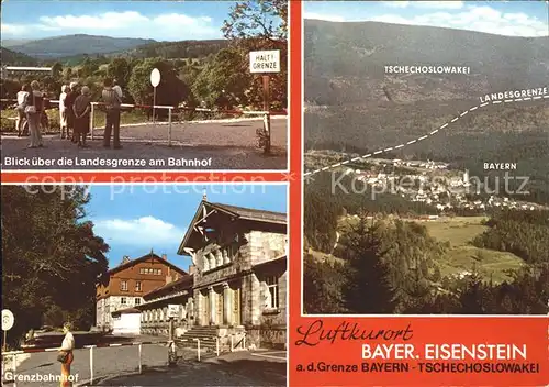 AK / Ansichtskarte Bayerisch Eisenstein Landesgrenze Grenzbahnhof Tschechoslowakei Kat. Bayerisch Eisenstein
