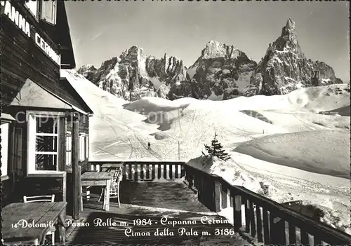 AK / Ansichtskarte Dolomiti Passo Rolle Capanna Cervino col Cimon della Pala Kat. Italien