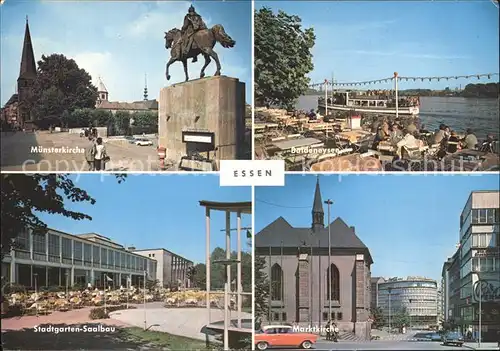 AK / Ansichtskarte Essen Ruhr Muensterkirche Denkmal Baldeneysee Marktkirche Stadtgarten Saalbau Kat. Essen