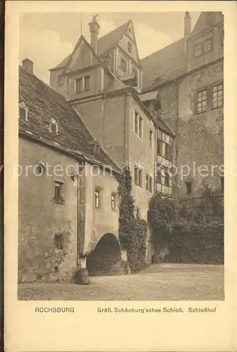 AK / Ansichtskarte Rochsburg Graefliches Schoenburgsches Schloss Schlosshof Kat. Lunzenau