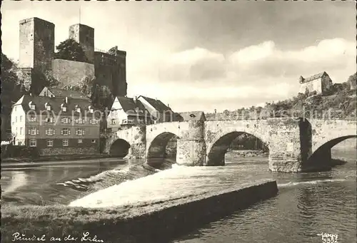 AK / Ansichtskarte Runkel Lahn Bruecke Burg Kat. Runkel