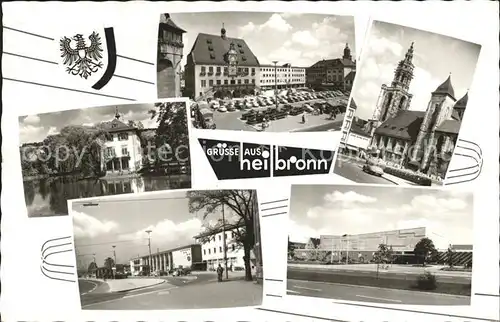 AK / Ansichtskarte Heilbronn Neckar Rathaus Kilianskirche Trappenseeschloesschen Bahnhof Harmonie Kat. Heilbronn